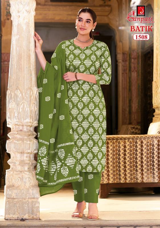 Ganpati batik pant vol 15 dress material wholesale in surat